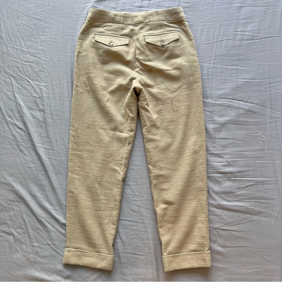 Club Monaco Camel Textured Slim Trousers - Picture 5 of 6